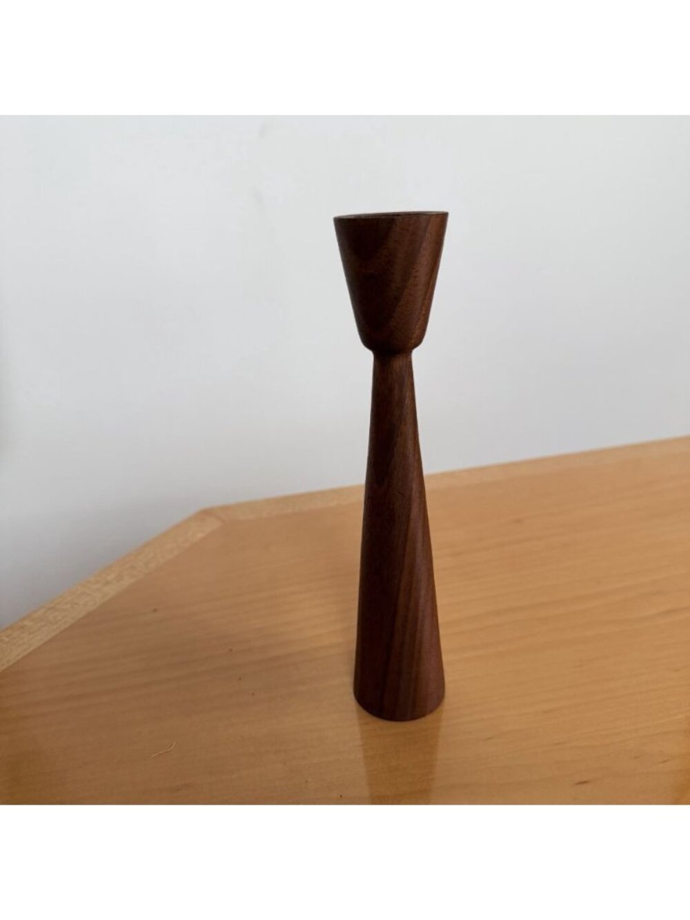 Vintage Teak Wood Tulip Mid Century Candle Stick‎ Holder MCM Wooden Decor Gift